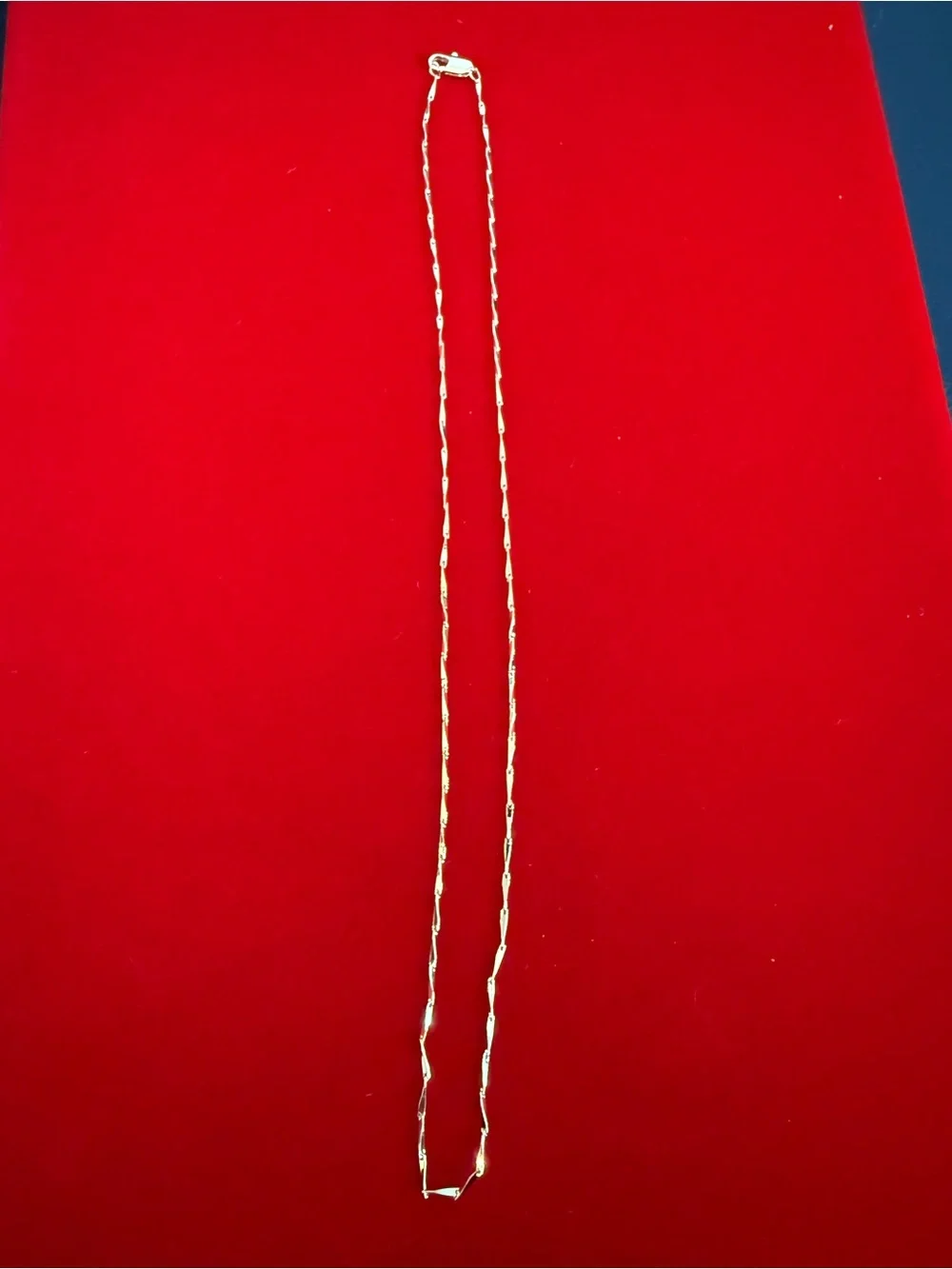 18” 18K Gold Dipped, Geometric Link Necklace